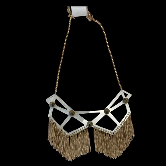 NWT Bansri Necklace Bib Fringe Necklace - Picture 1 of 3